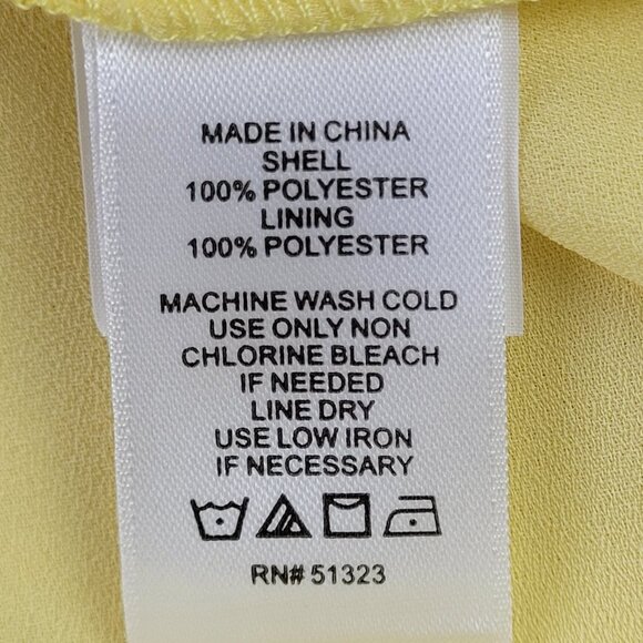 NWT 1.STATE yellow Floral Ruffle Skirt short sleeve mini Dress size M - Picture 9 of 11